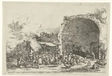 Festivités aux ruines de la grotte de la nymphe Égérie