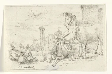 Chariot à bœufs