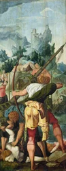 Le Martyre des Vierges, panneau droit du Triptyque de Sainte Ursule et des Onze Mille Vierges
