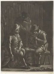 Joueurs de cartes autour d