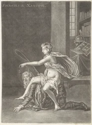 Socrate moqué par sa femme