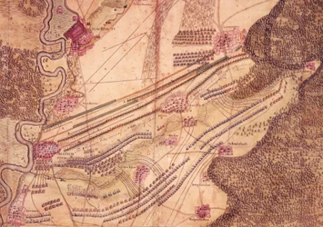 Plan de la bataille de Blenheim, c.1705