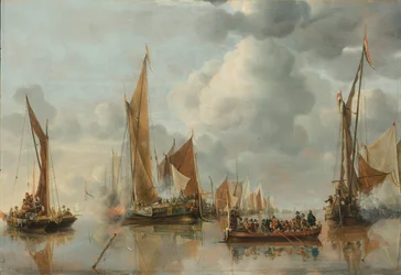 La Flotte Nationale Saluant la Barge d