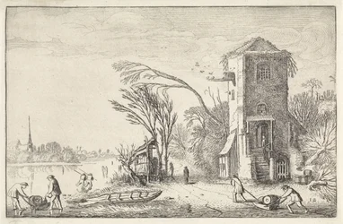 Figures dans un paysage d