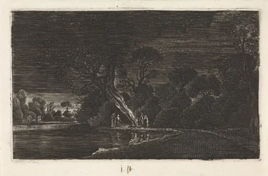 Paysage au clair de lune