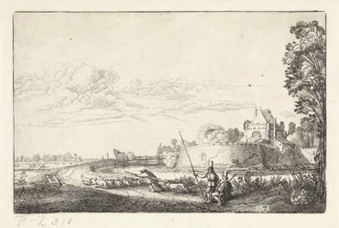 Paysage avec la Zijlpoort à Haarlem (Paysages, Amenissimae aliquot requculae)