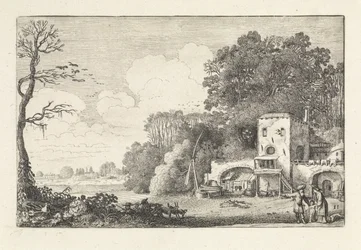 Paysage avec le renvoi d
