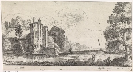 Paysage avec des figures près d