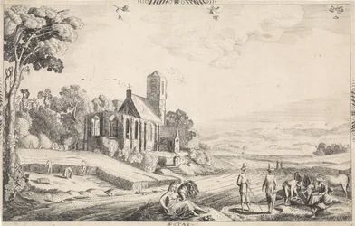 Paysage avec moisson