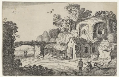 Paysage avec vieux château