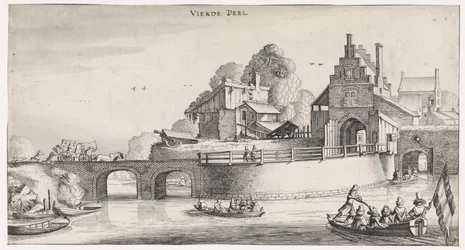 Porte de ville avec pont sur l