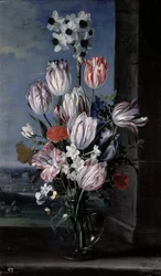 Fleurs dans un vase de cristal, 1652