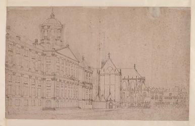 Place du Dam avec le nouvel hôtel de ville