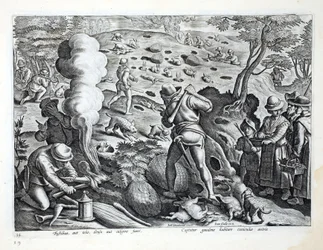 Chasse aux lapins, illustration de 