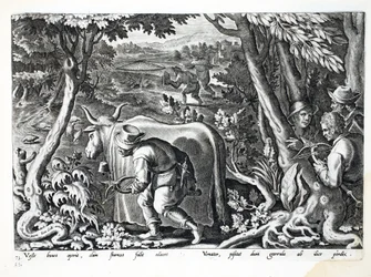 Chasse aux étourneaux et aux perdrix, illustration de 