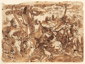 Chasse au cerf avec filets