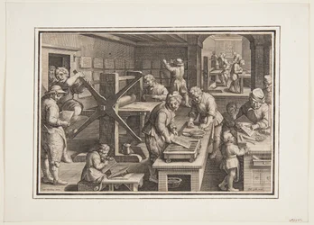 Gravure sur métal; Graveurs sur un navire