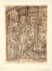 Recto : Christ guérissant des paralytiques près de la piscine de Bethesda ; Verso, en haut : Mercure, patron des voyageurs ; Verso, en bas : études d
