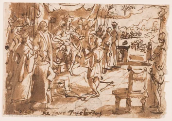 Recto : Joseph interprétant les rêves de Pharaon, design préliminaire pour la planche 2, "Spiritus Intellectus" (L