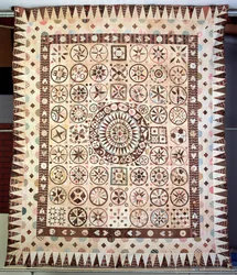 Couvre-lit en patchwork, Irlande, 1850-60