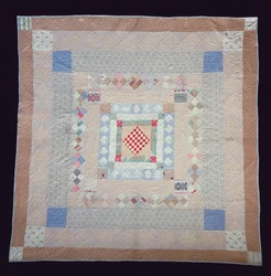 Courtepointe patchwork, vers 1860
