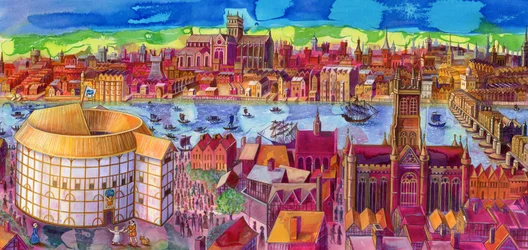 Le théâtre du Globe de Shakespeare sur la rive sud