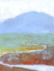 Paysage de montagne avec marais et fleurs sauvages pour Annabelle, c.2021