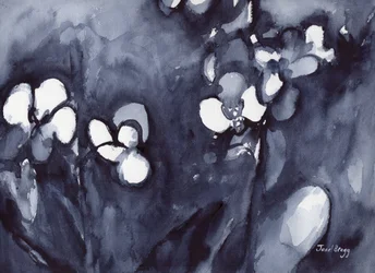 Orchidée en indigo, c.2017