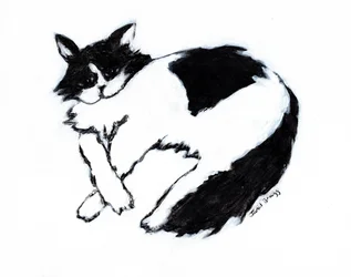 Thomas Lounging II, c. 2019 (technique mixte sur papier)
