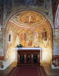 Église fortifiée de Hrastovlje, Église de la Trinité, Apôtres (1490), détail des fresques de Janez Iz Kastva, Slovénie