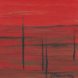 Paysage rouge abstrait