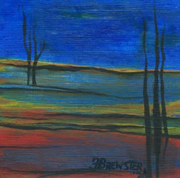 Paysage crépusculaire éclatant
