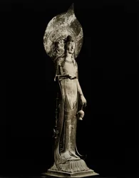 Kudara Kannon, du VIIe siècle, période Asuka, temple Hōryū-ji, Japon, 1950