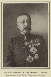 Prince Fushimi, de la maison impériale, commandant de la première division de l