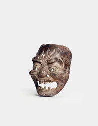 Masque en bois Gigaku