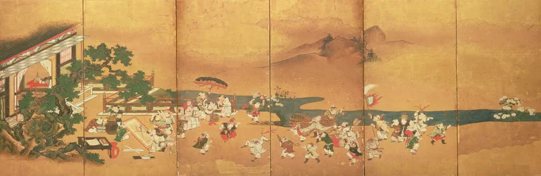 Enfants chinois jouant, période Edo