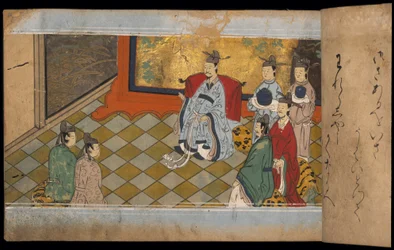 Empereur chinois et courtisans, illustration du 