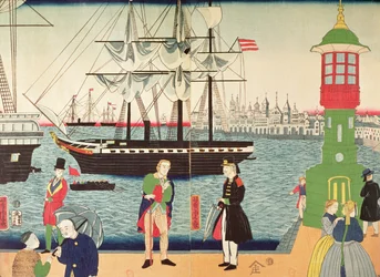 Ville de Paris, imaginée par un artiste japonais, vers 1859