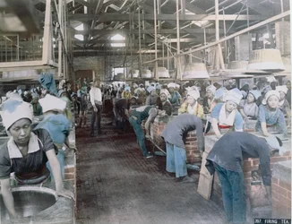 Séchage du thé, vers 1900