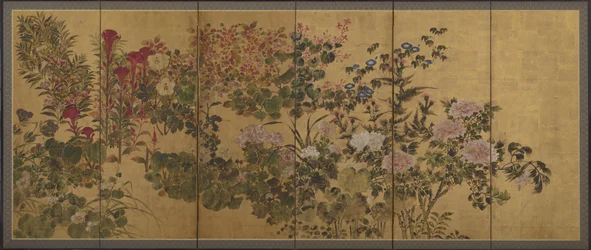 Fleurs et un ruisseau, écrans