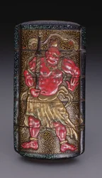 Inro décoré avec Nio, période Edo (1615-1868) japonais