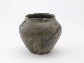 Pot avec motif de roseaux, préfecture de Saga, période Momoyama