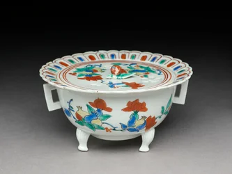 Bol Koro avec un couvercle plat, Kakiemon, 1680-1700