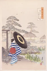 Dame avec un parasol
