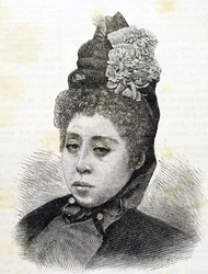 Ère Meiji. Princesse Komatsu du Japon. Illustration de 1887 (Gravure)