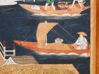 Osakazu Byobu - Paravent japonais à huit panneaux (peinture)