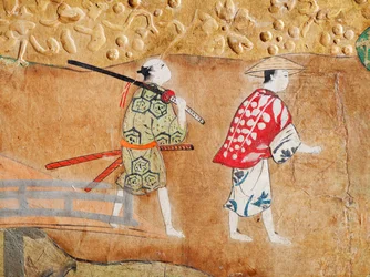 Osakazu Byobu - Paravent japonais à huit panneaux (peinture)