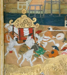 Osakazu Byobu - Paravent japonais à huit panneaux (peinture)