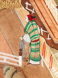 Osakazu Byobu - Paravent japonais à huit panneaux (peinture)