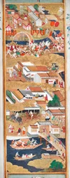 Osakazu Byobu - Paravent japonais à huit panneaux (peinture)